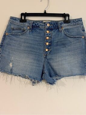 Universal Thread Light Blue Button-Front Cutoff Denim Shorts